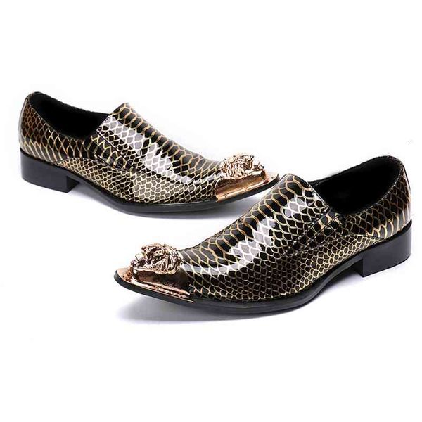 alligator pointed toe slip on man formal dress loafers patent leather handmade metal tips wedding party men's shoes, Black
alligator pointed toe slip on man formal dress loafers patent leather handmade metal tips wedding party men's shoes, Black