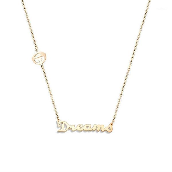 fashion 316l stainless steel chain necklaces for women letter dream chokers men accessories boho jewelry gift1, Golden;silver
fashion 316l stainless steel chain necklaces for women letter dream chokers men accessories boho jewelry gift1, Golden;silver