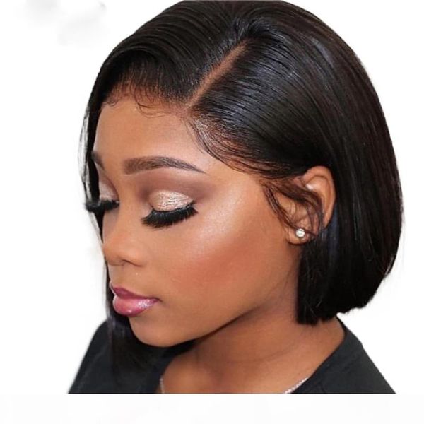 short lace front human hair wigs for black women brazilian straight remy 13x4 lace closure bob lace wig pre plucked baby hair, Black;brown
short lace front human hair wigs for black women brazilian straight remy 13x4 lace closure bob lace wig pre plucked baby hair, Black;brown