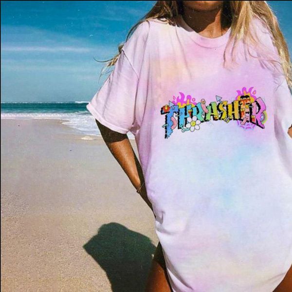 harajuku letter printed shirt women short sleeve loose tie-dye summer plus size o neck causal long t shirt camisetas mujer, White
harajuku letter printed shirt women short sleeve loose tie-dye summer plus size o neck causal long t shirt camisetas mujer, White