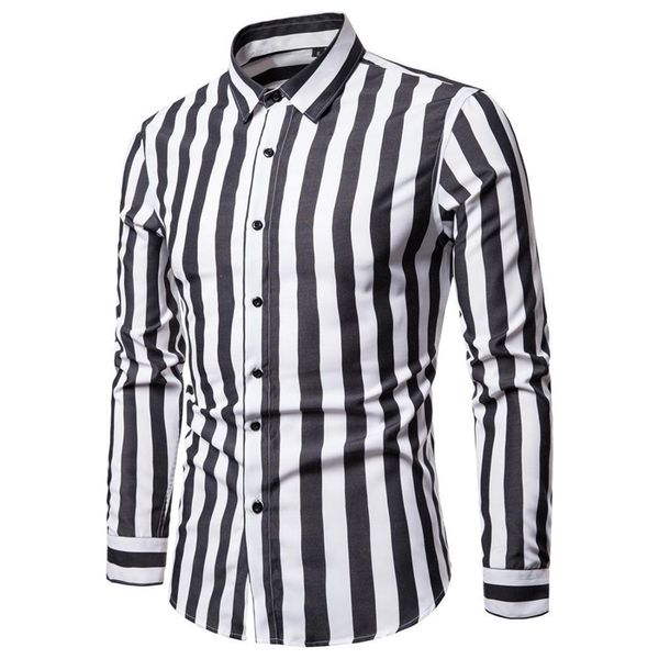 men shirt long sleeve casual elegant cotton social dress man shirts 201120, White;black
men shirt long sleeve casual elegant cotton social dress man shirts 201120, White;black
