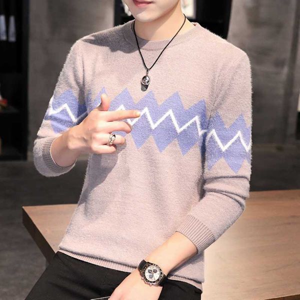 men's sweaters personalized fold line autumn and winter comfortable round neck knitted warm soft slim casual sweater, White;black
men's sweaters personalized fold line autumn and winter comfortable round neck knitted warm soft slim casual sweater, White;black