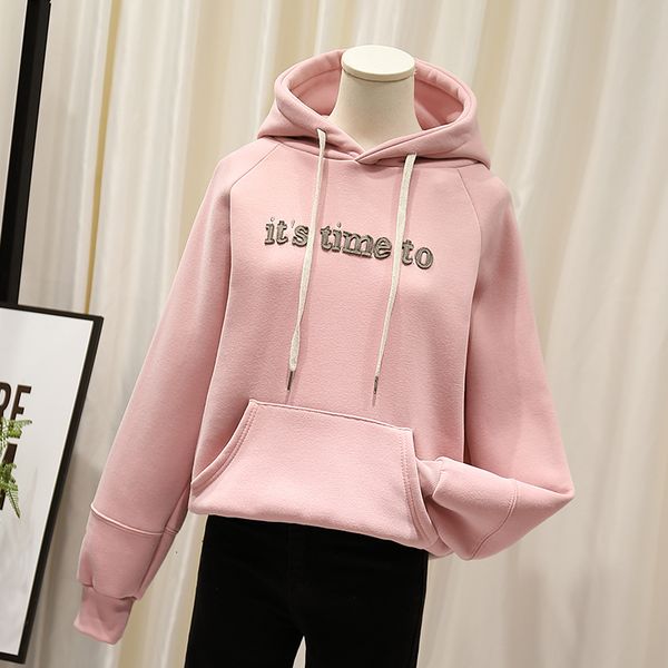 in 2021 addition to woman's velvet sweater loose hoodie fall and winter new fashion pink thick coat zl6s, Black
in 2021 addition to woman's velvet sweater loose hoodie fall and winter new fashion pink thick coat zl6s, Black