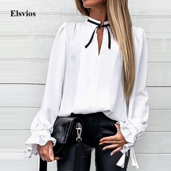 denim ruffled long sleeve button shirt blouse summer v neck pleated chiffon blouses spring elegant office lady blusa y200828, White
denim ruffled long sleeve button shirt blouse summer v neck pleated chiffon blouses spring elegant office lady blusa y200828, White