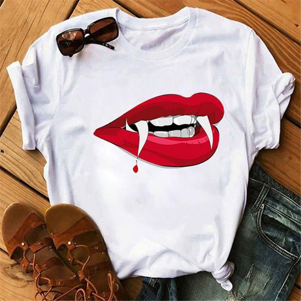 fangs lip print t shirt women short sleeve o neck loose tshirt women tee shirt female clothes camisetas mujer, White
fangs lip print t shirt women short sleeve o neck loose tshirt women tee shirt female clothes camisetas mujer, White