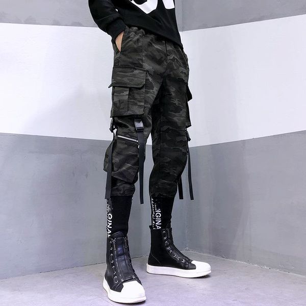fashion camouflage overalls men's brand tactical functional casual pants street letter embroidery small feet harem pants, Black
fashion camouflage overalls men's brand tactical functional casual pants street letter embroidery small feet harem pants, Black