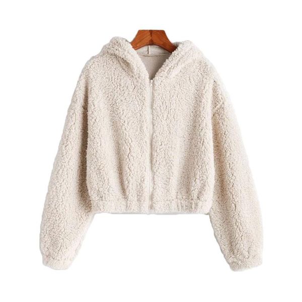 women's jackets fluffy hoodies 2021 autumn winter women crop hooded jacket warm coat fur fleece long sleeve outwear zipper cardigan swe, Black;brown
women's jackets fluffy hoodies 2021 autumn winter women crop hooded jacket warm coat fur fleece long sleeve outwear zipper cardigan swe, Black;brown