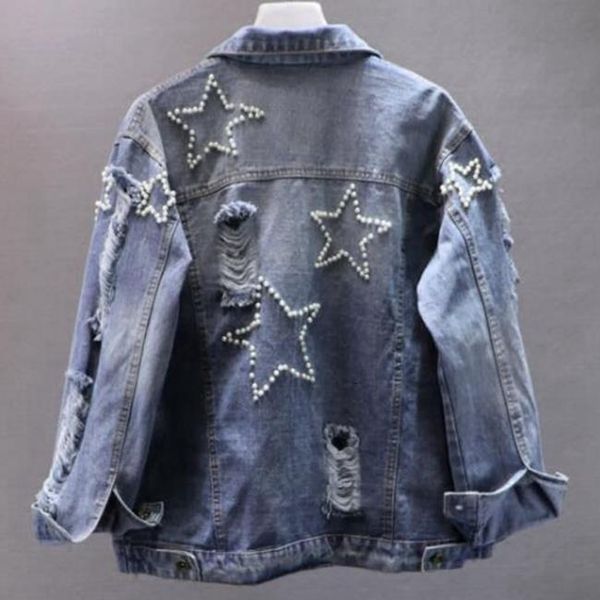 beading pearl denim jacket women pearl jean jackets casual fashion ripped hole turn down collar denim coat, Black;brown
beading pearl denim jacket women pearl jean jackets casual fashion ripped hole turn down collar denim coat, Black;brown