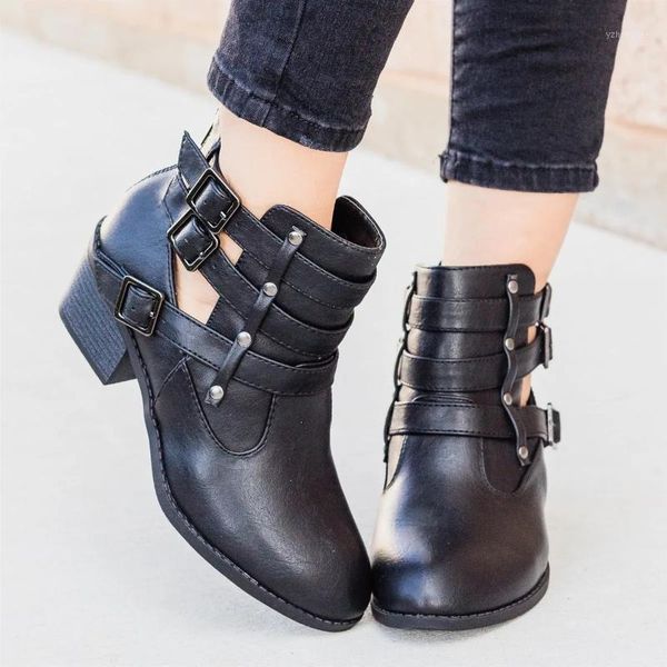 boots casual buckle 2021 autumn winter retro women fashion pu leather ankle zapatos de mujer wram for woman1, Black
boots casual buckle 2021 autumn winter retro women fashion pu leather ankle zapatos de mujer wram for woman1, Black