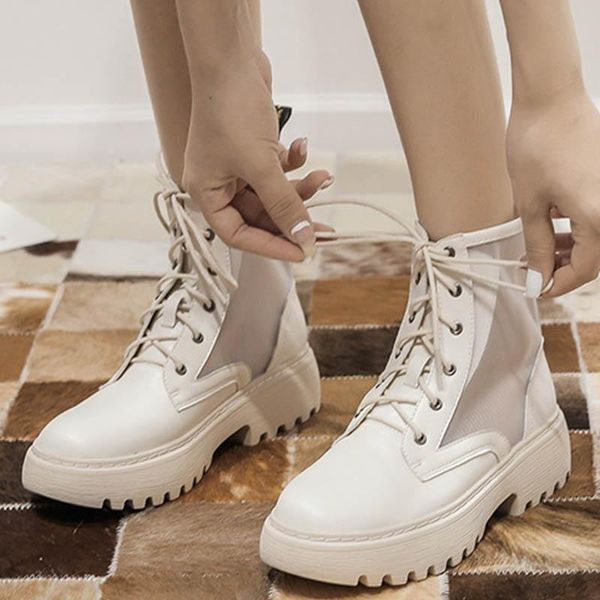 boots patchwork air mesh lace up botas platform boot women shoes riding muffins ankle botines mujer summer breathable 2021, Black
boots patchwork air mesh lace up botas platform boot women shoes riding muffins ankle botines mujer summer breathable 2021, Black