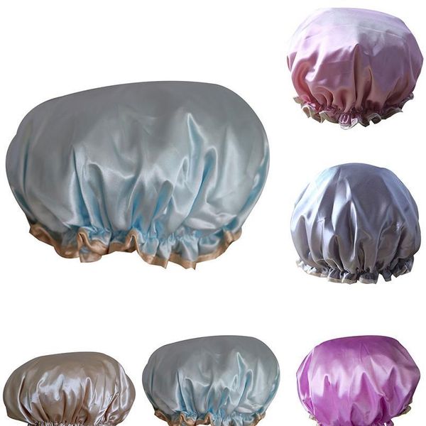new women shower satin hats bath shower caps hair double waterproof thick bathing cap bathroom accessories high jllsjk
new women shower satin hats bath shower caps hair double waterproof thick bathing cap bathroom accessories high jllsjk