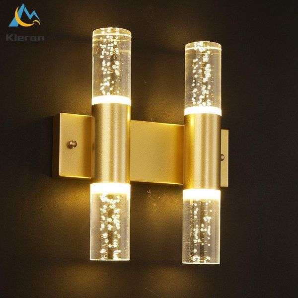 luxury bubble crystal led wall lamp living room background wall decor lights bedroom bedside lamp staircase aisle