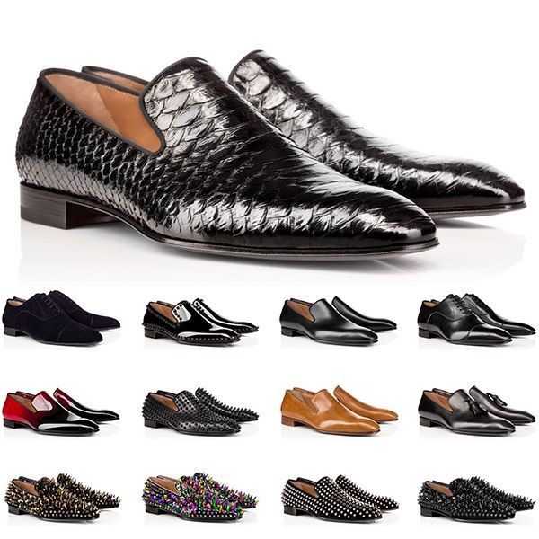 designer mens genuine leather shoes red bottoms low cut studded spikes dress shoe wedding party mens trainers sneakers size 7-13, Black
designer mens genuine leather shoes red bottoms low cut studded spikes dress shoe wedding party mens trainers sneakers size 7-13, Black