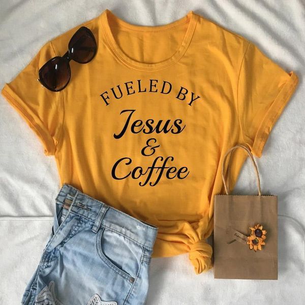 fueled by jesus & coffee t-shirt ladies religious christian graphic tee fashion women motivational bible verse church tshirt, White
fueled by jesus & coffee t-shirt ladies religious christian graphic tee fashion women motivational bible verse church tshirt, White