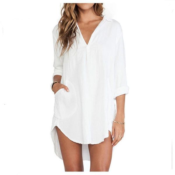zanzea blusas femininas 2017 сексуальные женщины видят через шифоновые рубашки с длинным рукавом карманные повседневные блуза топы плюс разм, White
zanzea blusas femininas 2017 сексуальные женщины видят через шифоновые рубашки с длинным рукавом карманные повседневные блуза топы плюс разм, White