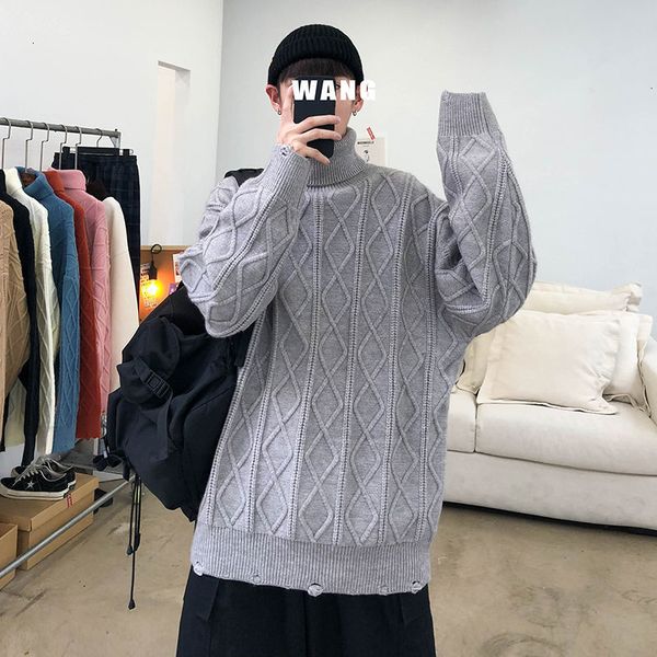 privathinker men's oversize turtleneck sweater 2020 winter woman solid color seven color warm sweater streetwear clothing c1115, White;black
privathinker men's oversize turtleneck sweater 2020 winter woman solid color seven color warm sweater streetwear clothing c1115, White;black