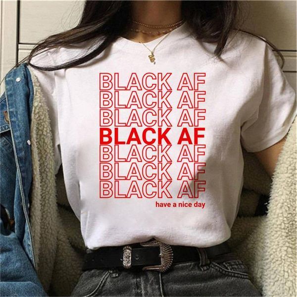 new black af funny women tshirt summer casual short sleeves t shirt harajuku 90s kawaii girls graphic shirts tees, White
new black af funny women tshirt summer casual short sleeves t shirt harajuku 90s kawaii girls graphic shirts tees, White