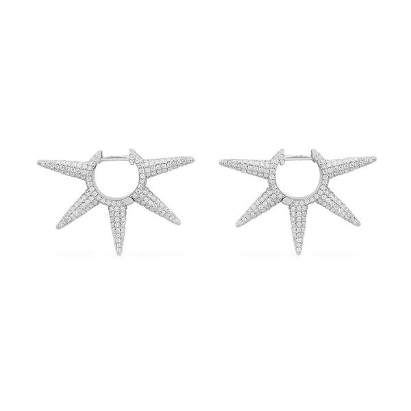 hoop & huggie sljely fashion real 925 sterling silver small five spike earrings with cubic zirconia women archi noir jewelry, Golden;silver
hoop & huggie sljely fashion real 925 sterling silver small five spike earrings with cubic zirconia women archi noir jewelry, Golden;silver