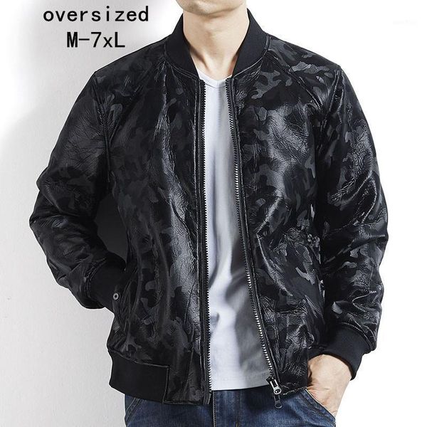 men's jacket, high-quality super soft artificial leather motorcycle pu bomber camouflage fashion padded jacket plus size 7xl1, Black
men's jacket, high-quality super soft artificial leather motorcycle pu bomber camouflage fashion padded jacket plus size 7xl1, Black