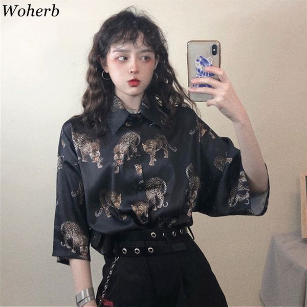 woherb vintage leopard blouse women harajuku animal print shirt summer ladies loose blusa streetwear camisas mujer 21976 y200402, White
woherb vintage leopard blouse women harajuku animal print shirt summer ladies loose blusa streetwear camisas mujer 21976 y200402, White