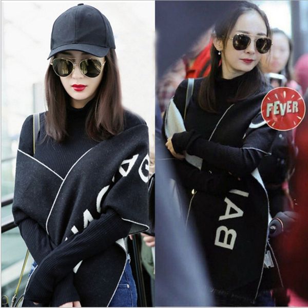 7ibmr yang mi airport same simple letter shawl collar fashion versatile couple cashmere scarf shawl scarf scarf, Black;white
7ibmr yang mi airport same simple letter shawl collar fashion versatile couple cashmere scarf shawl scarf scarf, Black;white