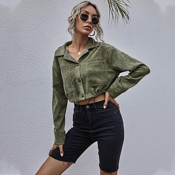 women's jacket lapel single-breasted button waist jacket autumn and winter short long sleeves, Black;brown
women's jacket lapel single-breasted button waist jacket autumn and winter short long sleeves, Black;brown