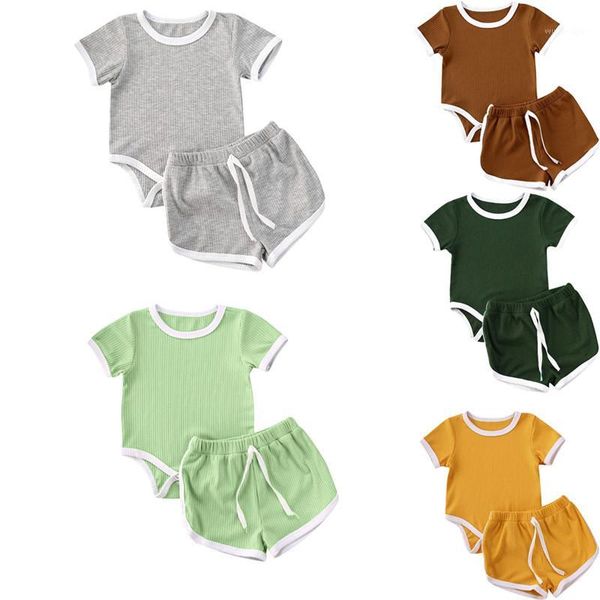 clothing sets summer toddler baby girls boys clothes solid romper bodysuit shorts 2pcs knitting ribbed cotton set outfits1, White
clothing sets summer toddler baby girls boys clothes solid romper bodysuit shorts 2pcs knitting ribbed cotton set outfits1, White