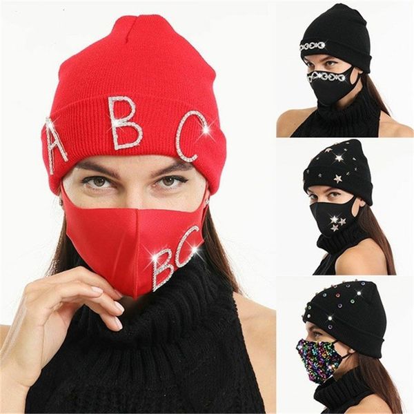 hat mask set fashion diamond decoration winter knit beanies hat thick warm mask caps women windproof outdoor ski cap headwear sale e112104, Yellow
hat mask set fashion diamond decoration winter knit beanies hat thick warm mask caps women windproof outdoor ski cap headwear sale e112104, Yellow
