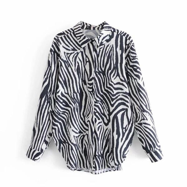 2020 new women zebra print shirt long sleeves collared fashion casual women oversized blouse, White
2020 new women zebra print shirt long sleeves collared fashion casual women oversized blouse, White
