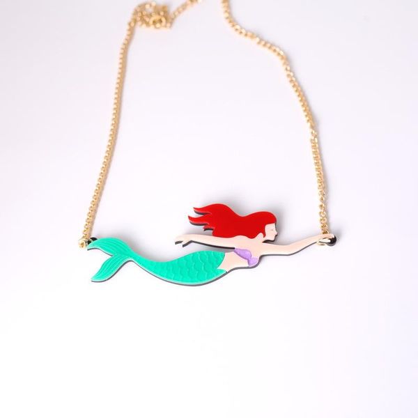 chains pretty girls mermaid pendant acrylic necklace fish tail chocker woman's fashion party accessories, Silver
chains pretty girls mermaid pendant acrylic necklace fish tail chocker woman's fashion party accessories, Silver