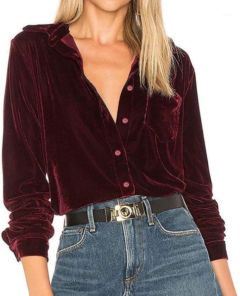women blouse velvet long-sleeved lapel women's shirt 2020 autumn winter new fashion velvet shirt1, White
women blouse velvet long-sleeved lapel women's shirt 2020 autumn winter new fashion velvet shirt1, White