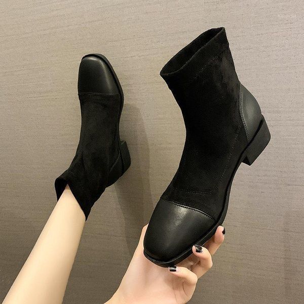 boots women's shoes for fall/winter style short middle thick bottom solid color square toe casual fd-851, Black
boots women's shoes for fall/winter style short middle thick bottom solid color square toe casual fd-851, Black