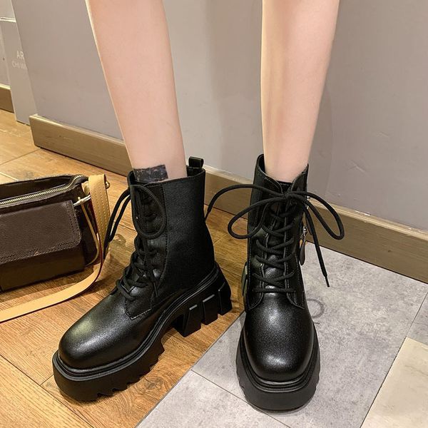 punk-style chunky motorcycle for dwaterproof water plutonium leather platform ankle women boots wear lady shoes, Black
punk-style chunky motorcycle for dwaterproof water plutonium leather platform ankle women boots wear lady shoes, Black