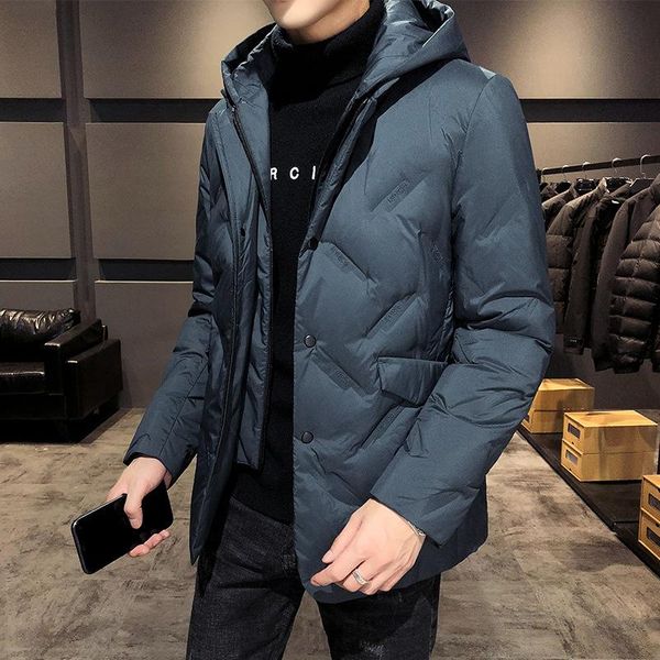 men's down jacket short 2020 winter new thickened popular winter white duck down warm and handsome coat, Black
men's down jacket short 2020 winter new thickened popular winter white duck down warm and handsome coat, Black