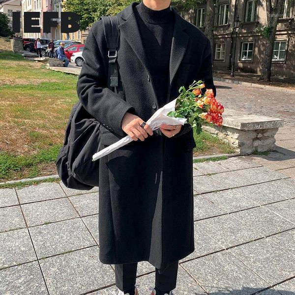 iefb korean fashion woolen coat men's medium long winter thickening trend warm black classic clothes for mael 2020 new 9y47621
iefb korean fashion woolen coat men's medium long winter thickening trend warm black classic clothes for mael 2020 new 9y47621