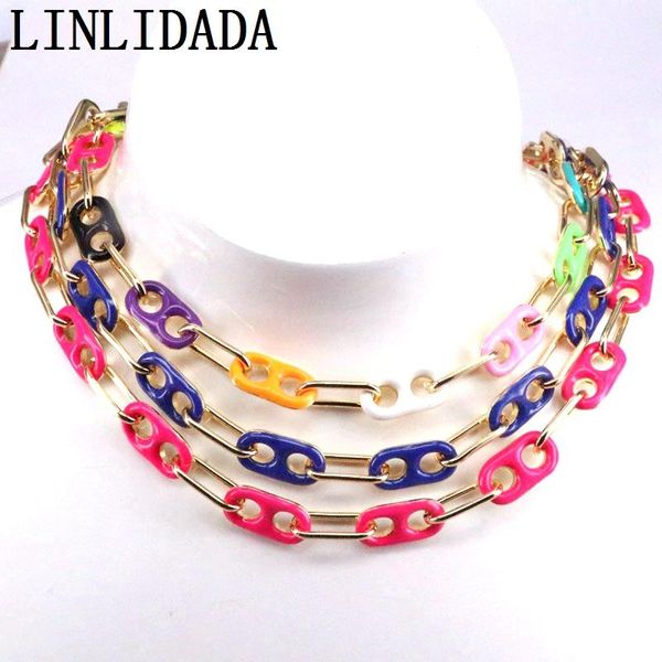 3pcs new geometric women jewelry 2020 new arrived neon enamel link chain fashion women choker necklace gold color, Silver
3pcs new geometric women jewelry 2020 new arrived neon enamel link chain fashion women choker necklace gold color, Silver