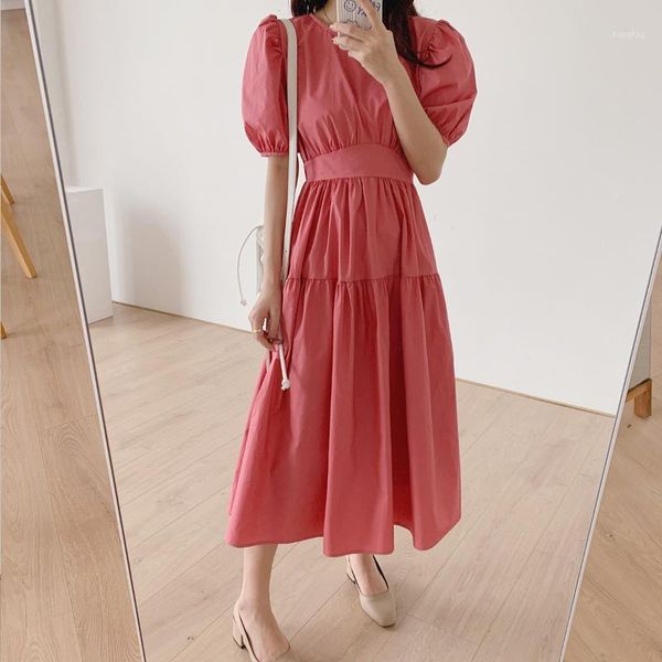 2020 women summer puff sleeve o-neck back lace-up women long dress elegant loose style casual boho dress vestidos1, Black;gray
2020 women summer puff sleeve o-neck back lace-up women long dress elegant loose style casual boho dress vestidos1, Black;gray