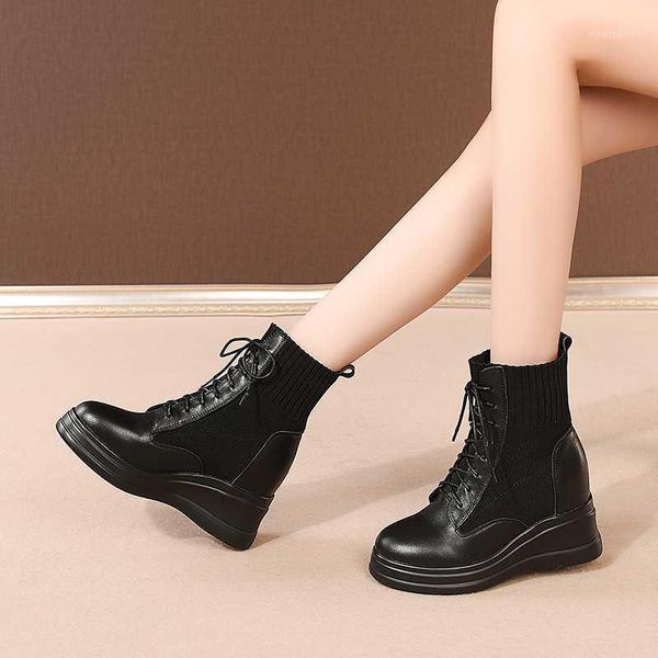 boots 2021 winter japan south korea ankle women genuine leather 8cm wedges fashion increased shoes high help1, Black
boots 2021 winter japan south korea ankle women genuine leather 8cm wedges fashion increased shoes high help1, Black
