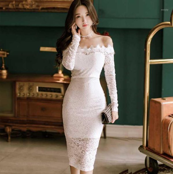 hollow out white lace dress women autumn long sleeve slash neck off shoulder 2020 knee length dress vestidos skinny fq3601, Black;gray
hollow out white lace dress women autumn long sleeve slash neck off shoulder 2020 knee length dress vestidos skinny fq3601, Black;gray