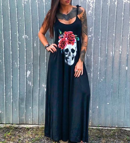 2021 summer dresses women punk style loose halter neck sleeveless skull print female dress street side high split flower print, Black;gray
2021 summer dresses women punk style loose halter neck sleeveless skull print female dress street side high split flower print, Black;gray