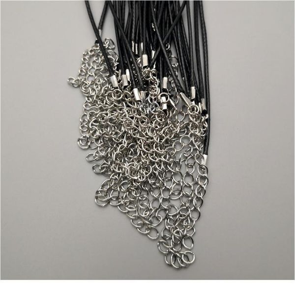 wholesale 1.5mm 60cm black wax rope lobster clasp necklace lanyard fashion jewelry pendant cords 100pcs/lot jllpde, Silver
wholesale 1.5mm 60cm black wax rope lobster clasp necklace lanyard fashion jewelry pendant cords 100pcs/lot jllpde, Silver