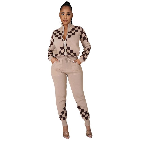 gl6328 european and american style womens wear cross-border rainbow plaid zipper pocket leisure sports two-piece set, Gray
gl6328 european and american style womens wear cross-border rainbow plaid zipper pocket leisure sports two-piece set, Gray