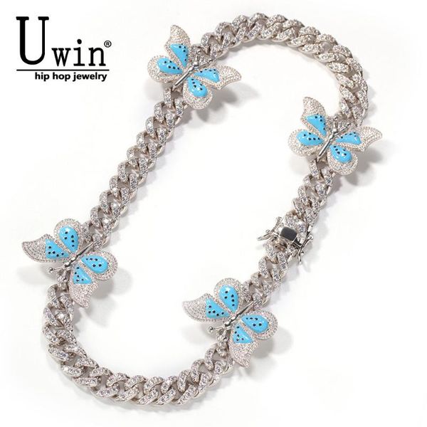 chains uwin 12mm miami cuban chain paint butterfly necklace iced out luxury bling choker drop, Silver
chains uwin 12mm miami cuban chain paint butterfly necklace iced out luxury bling choker drop, Silver