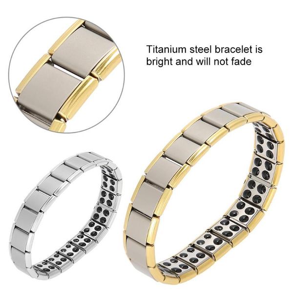 link, chain germanium titanium steel bracelets magnet health healing jewelry, Black
link, chain germanium titanium steel bracelets magnet health healing jewelry, Black