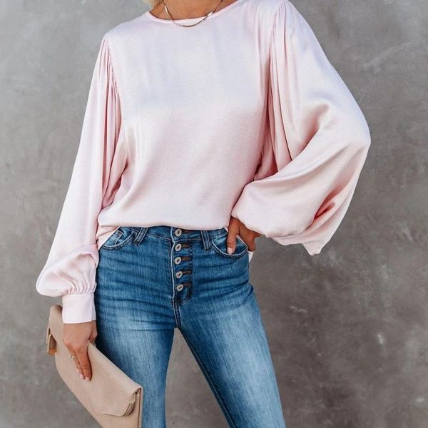 women's t-shirt pink satin lantern t shirt long sleeve o neck cotton soft streetwear loose women clothes fashion 2021 high quality, White
women's t-shirt pink satin lantern t shirt long sleeve o neck cotton soft streetwear loose women clothes fashion 2021 high quality, White
