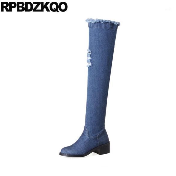 boots round toe chunky fall jeans women slim long over the knee 11 low heel shoes blue denim zipper size 10 43 thigh high big1, Black
boots round toe chunky fall jeans women slim long over the knee 11 low heel shoes blue denim zipper size 10 43 thigh high big1, Black