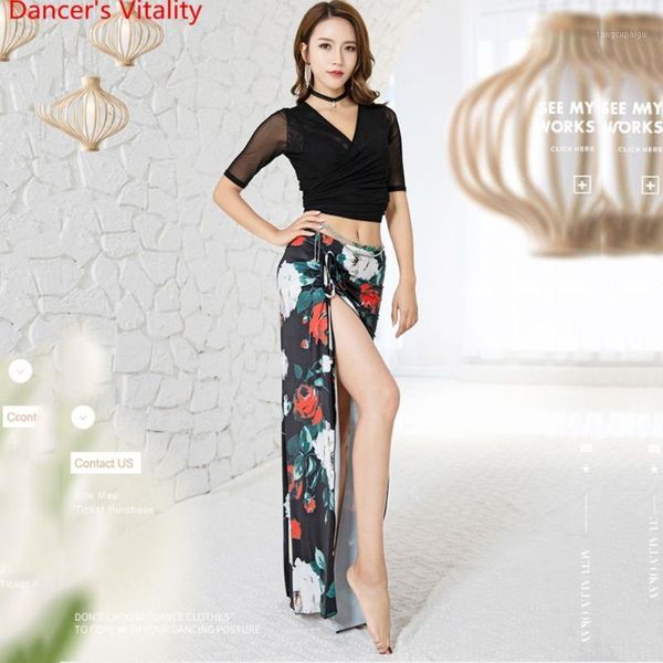 2018 modal women's professional belly dance lace + printing split long skirt 2 pcs belly dance set for girls latin set1, Black;red
2018 modal women's professional belly dance lace + printing split long skirt 2 pcs belly dance set for girls latin set1, Black;red