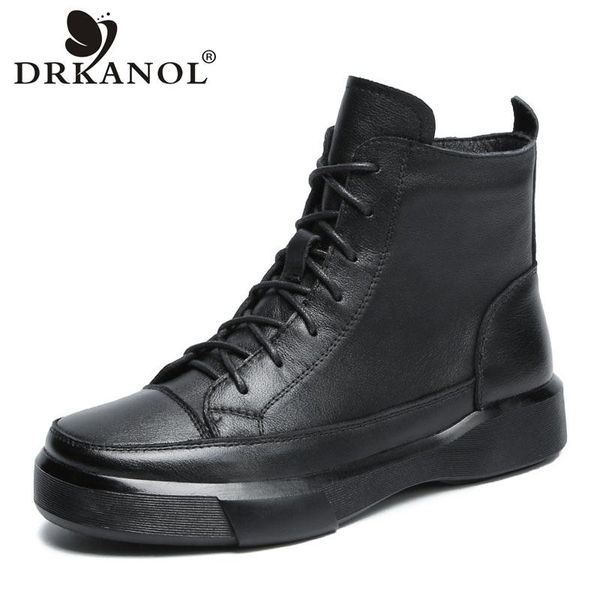 DRKANOL Autumn Winter Snow Boots Women Warm Shoes Genuine Leather Soft Rubber Bottom Retro Handmade Women Ankle Boots H2010, Black
DRKANOL Autumn Winter Snow Boots Women Warm Shoes Genuine Leather Soft Rubber Bottom Retro Handmade Women Ankle Boots H2010, Black