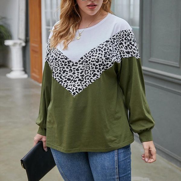 women's blouses & shirts 2021 spring autumn knitted blouse women long sleeve leopard print patchwork geometic casual plus size clothin, White
women's blouses & shirts 2021 spring autumn knitted blouse women long sleeve leopard print patchwork geometic casual plus size clothin, White