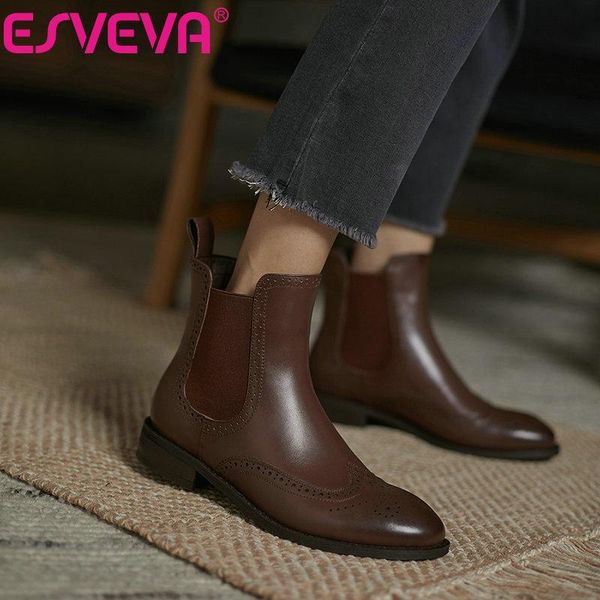 boots esveva 2021 slip on pu leather elegant classic square low heel ankle platform women winter big size 34-43, Black
boots esveva 2021 slip on pu leather elegant classic square low heel ankle platform women winter big size 34-43, Black